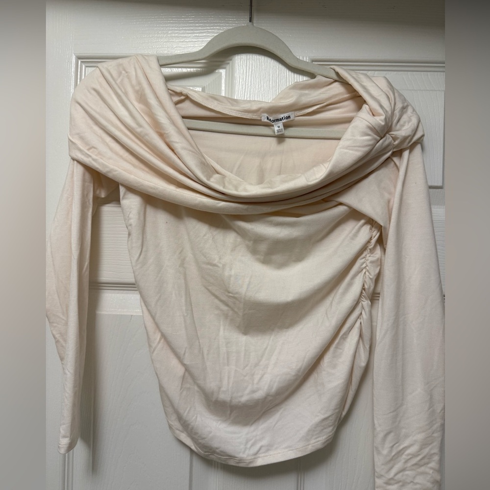 Reformation White Off-Shoulder Knit Top - Picture 3 of 3